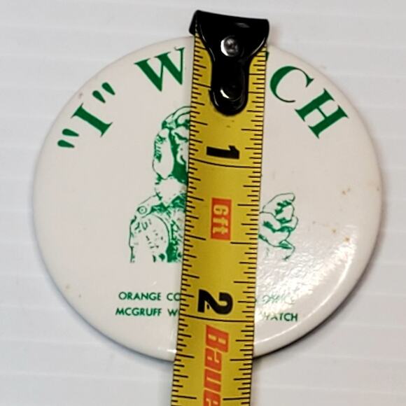 I Watch Dog Orange County Sheriffs Office Mcgruff World Business Watch Button - Picture 3 of 3